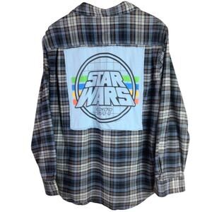 Reworked Retro STAR WARS 1977 Flannel rugged disney Large